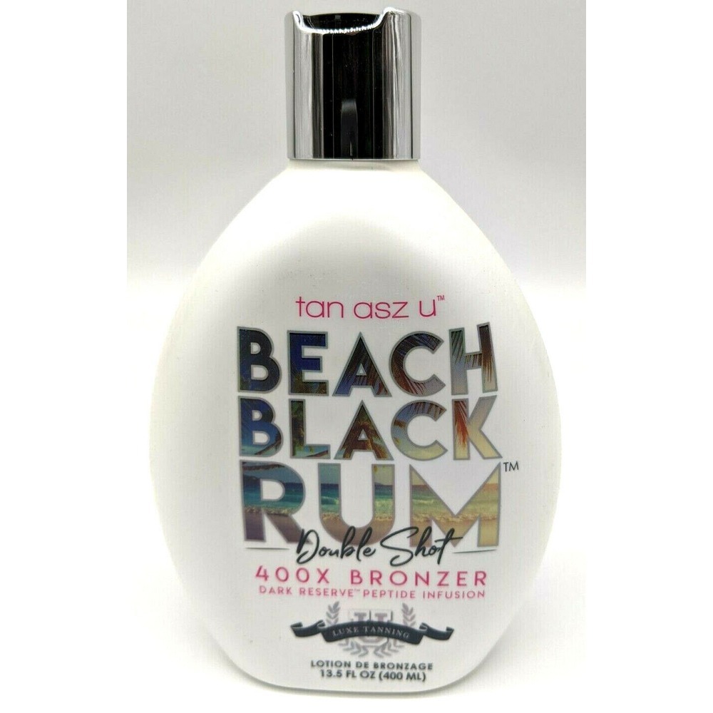 Beach Black Rum Tan Asz U Tanning‎ Bed Lotion 13.5 oz Double Shot 400X Indoor